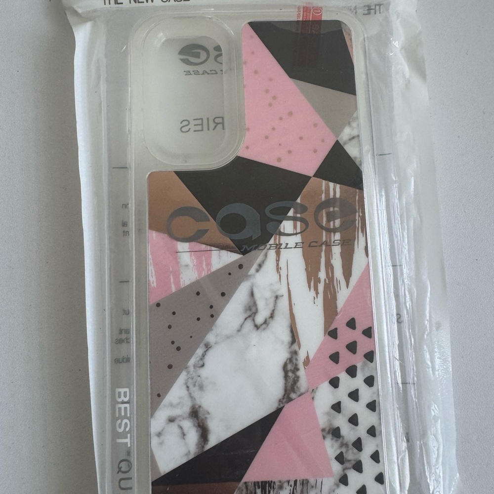 Geometric Marble TPU Case for Samsung Galaxy S20 – Pink Black Brown Design - Picture 4 of 4